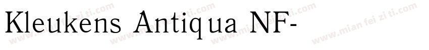 Kleukens Antiqua NF字体转换